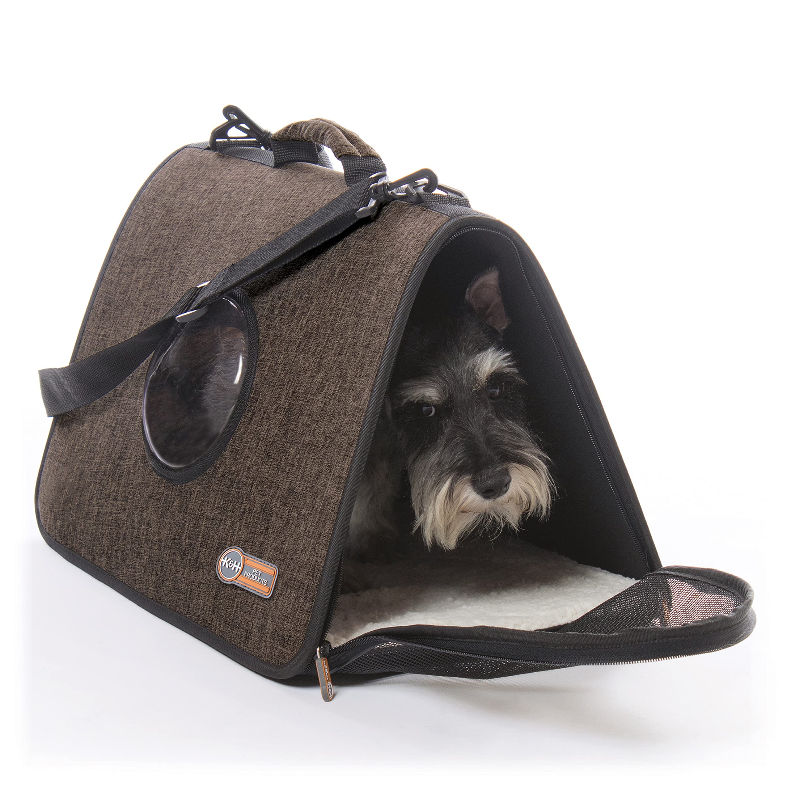 K&H Pet Products Lookout Pet Carrier Chocolate Large 20 X 12.75 X 11 Inches