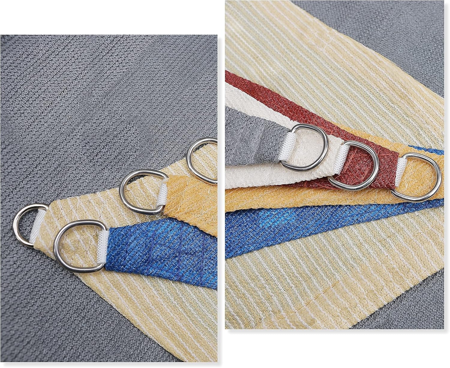 BELENOSDAN Sun Shade Sail for Patios Rectangle 185GSM Shade Sail Canopy Awning Canopy Block 95% of UV Radiation Fabric for Backyard Lawn Garden Heavy Duty Custom Size 10'x13',Grey : Patio, Lawn & Garden