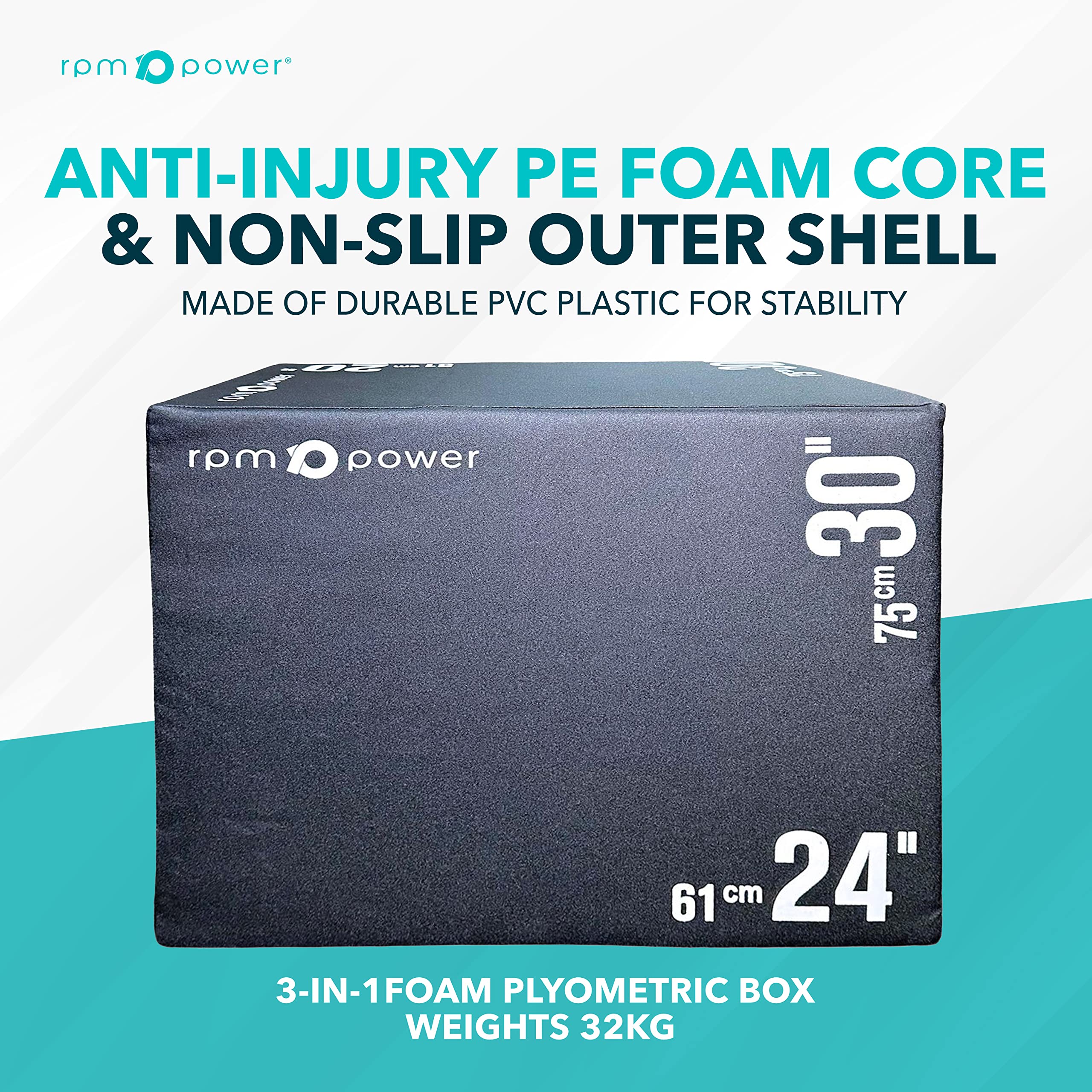 Boîte Pliométrique RPM 3 En 1 - Mousse PE 3 Hauteurs - Entraînement Saut Crossfit
