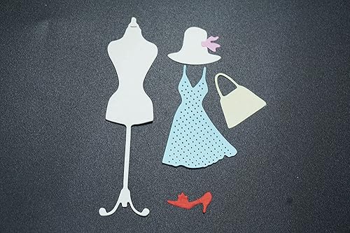 Perchero de metal para ropa, troqueles de corte para vestidos, bolsa de tapa de falda, plantillas en relieve, molde de plantilla para álbumes