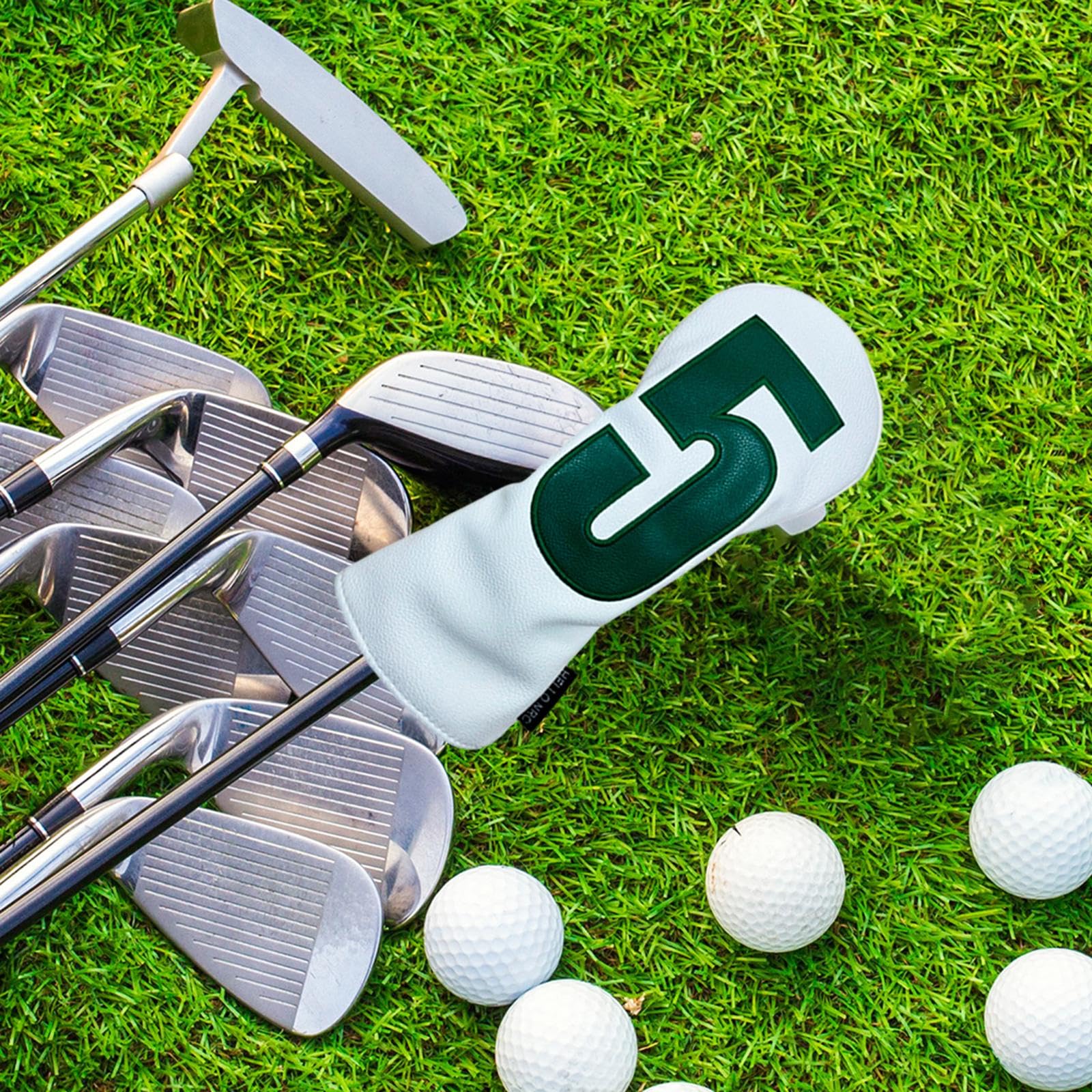 Couvre-tête de Club de Golf pour Bois, Protection en Cuir PU de Remplacement, Couvre-Chef en Bois de Golf Résistant Aux Rayures pour Cadeau de