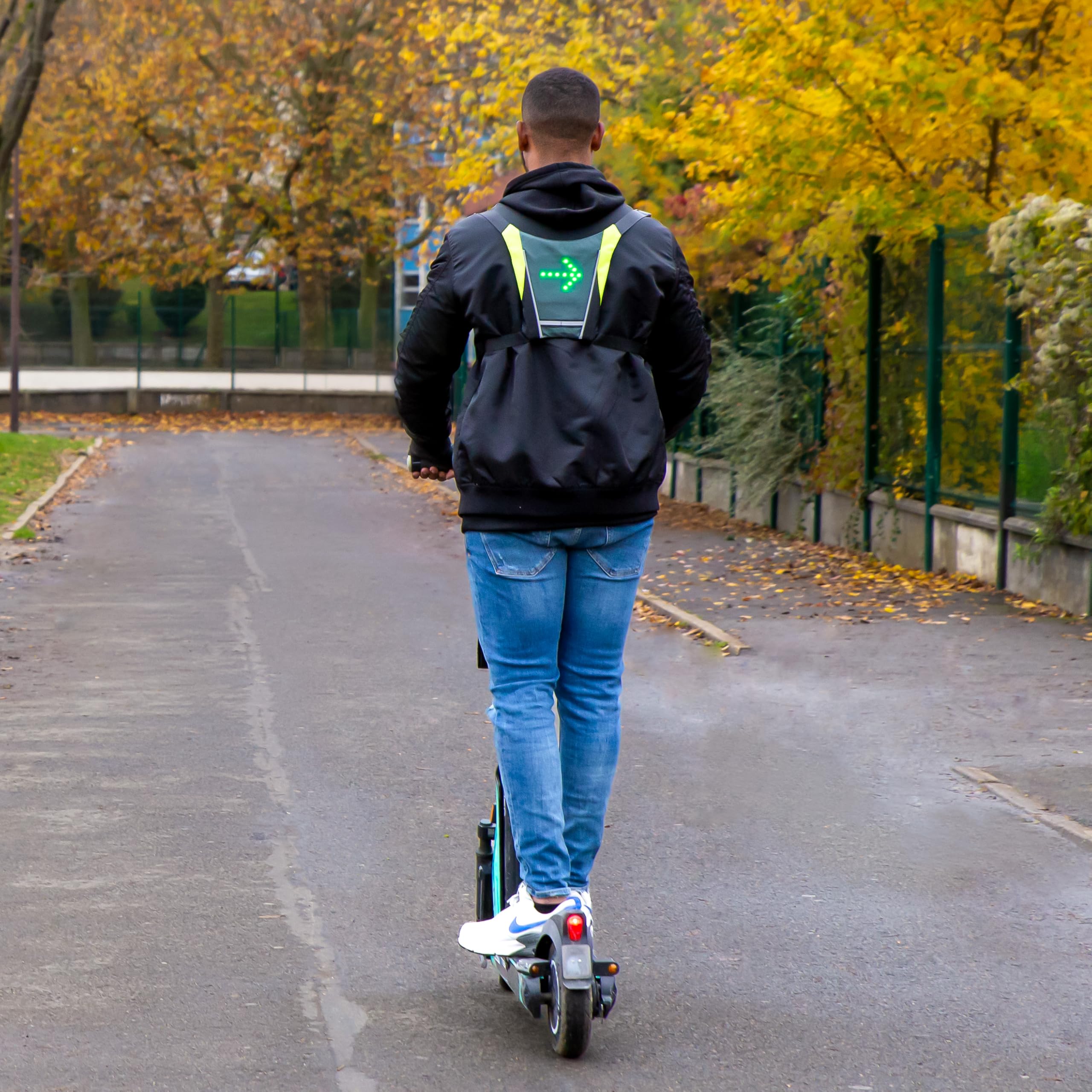 Diavo Reflektierende Fahrradweste – Sicherheitsausrüstung für Roller, Fahrrad, Mountainbike und Laufsport, wiederaufladbar über USB mit LED-Blinklicht und Fernbedienung, einfache Installation
