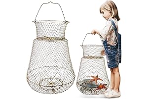 Galvanized Steel Wire Fish Basket: Your Portable Outdoor Fishing Essential