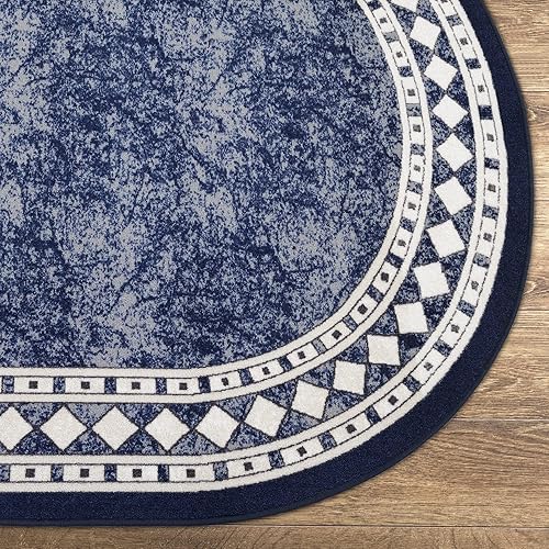 Miniatura 11 de Antep Rugs Alfombras modernas con bordes de 2 x 7 pies antideslizantes (antideslizante) de perfil bajo con parte trasera de goma para interiores