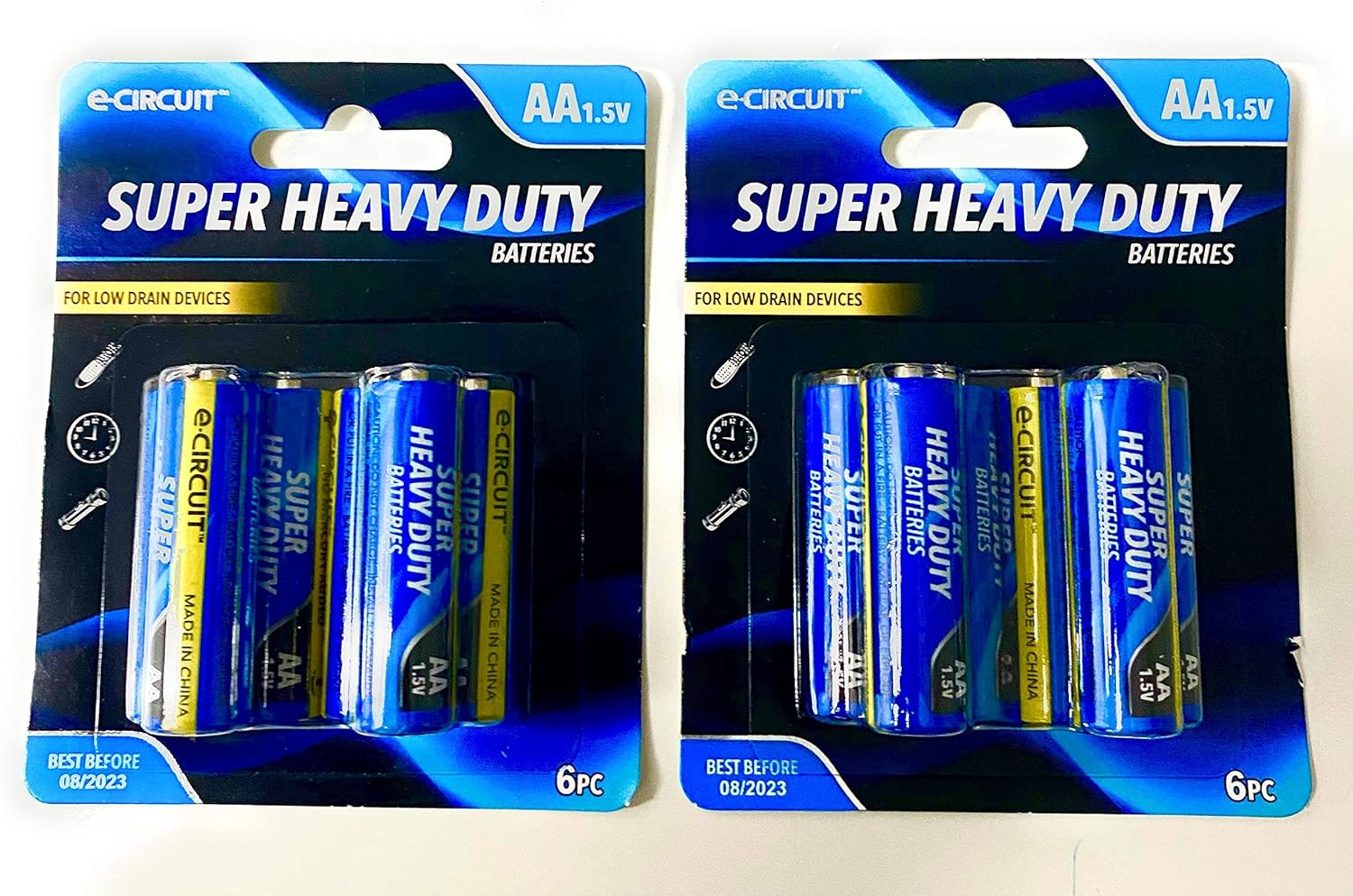 ECircuit Super Heavy Duty Batteries AA1.5v 6pk Health