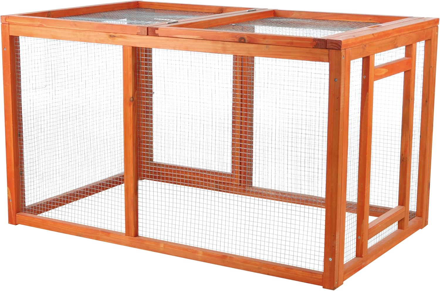TRIXIE Natura Chicken Outdoor Run Extension - Secure Mesh Top for 2 Chickens or 4 Bantams, Fits Coops 55960-55964