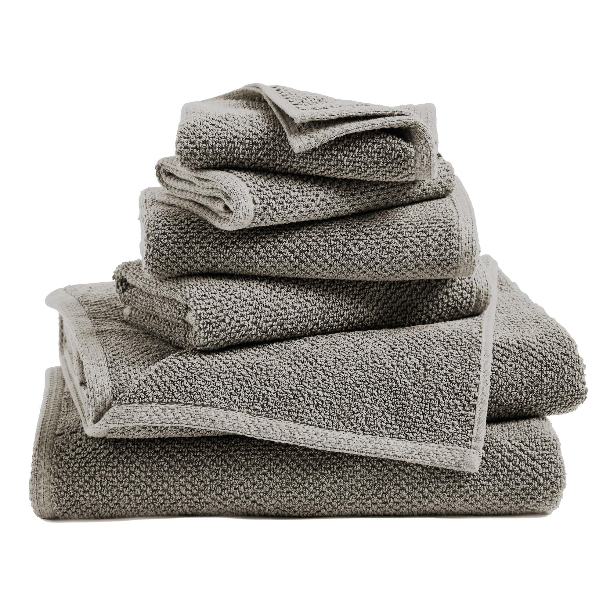 Great Bay Home 100% Cotton 6 Piece Towel Set - Absorbent, Quick-Drying, Durable Bath Towels for Bathroom Decor - Low-Twist, Two-Ply Fibers (Dark Grey)