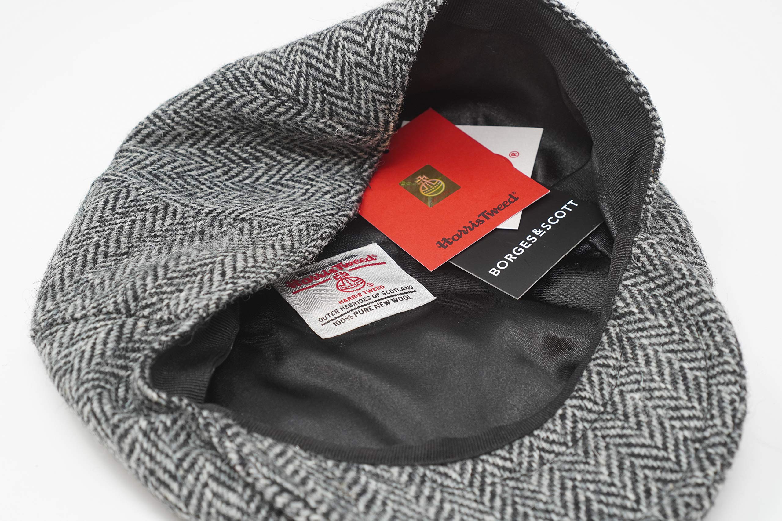 Borges & Scott Nevis Schirmmütze – Schiebermütze aus 100% handgewebter Wolle - Harris Tweed - wasserabweisend