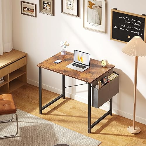 Miniatura 2 de OLIXIS Escritorio para computadora de 31 pulgadas, escritorios de oficina en casa para espacios pequeños, mesa de trabajo para juegos, escritura y