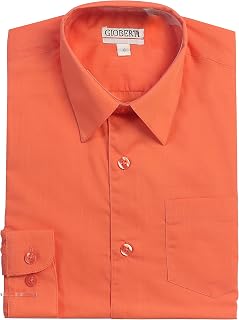 Gioberti Solid Dress Shirt Coral