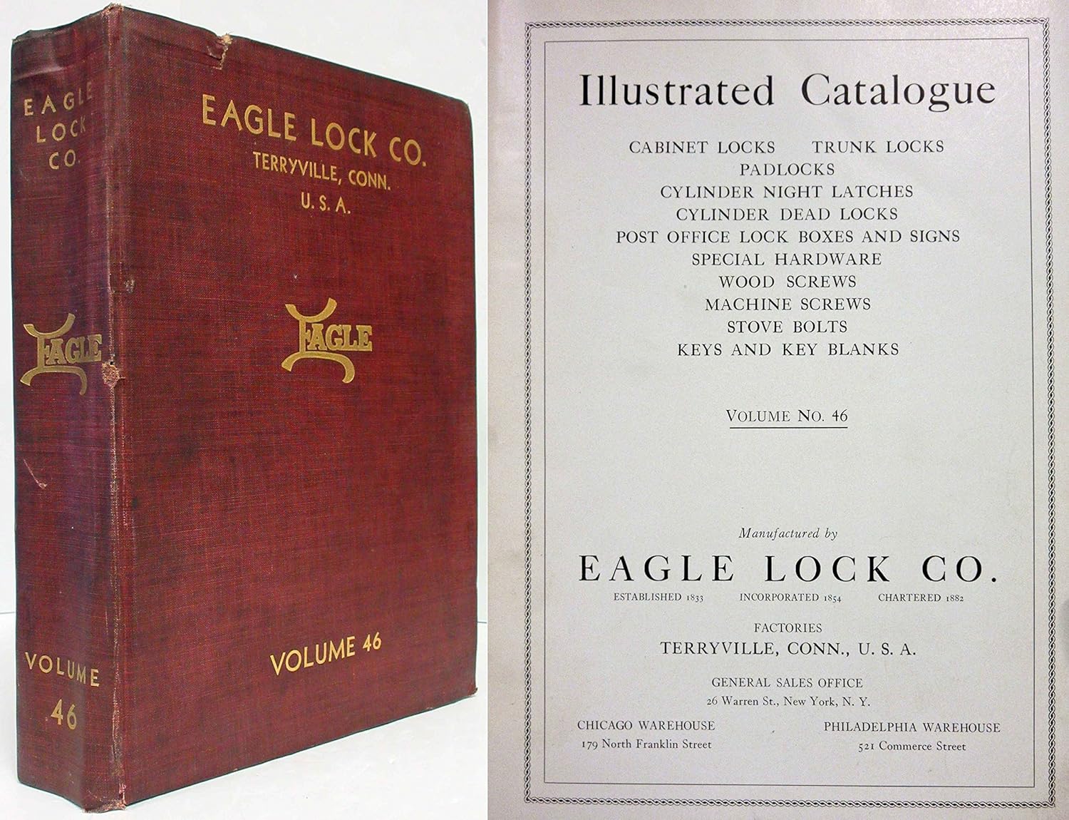 EAGLE LOCK CO. ILLUSTRATED CATALOGUE, VOLUME NO. 46 Eagle Lock Co
