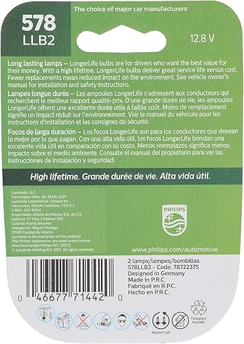 Miniatura 2 de Philips 578 LongerLife - Bombilla miniatura, paquete de 2