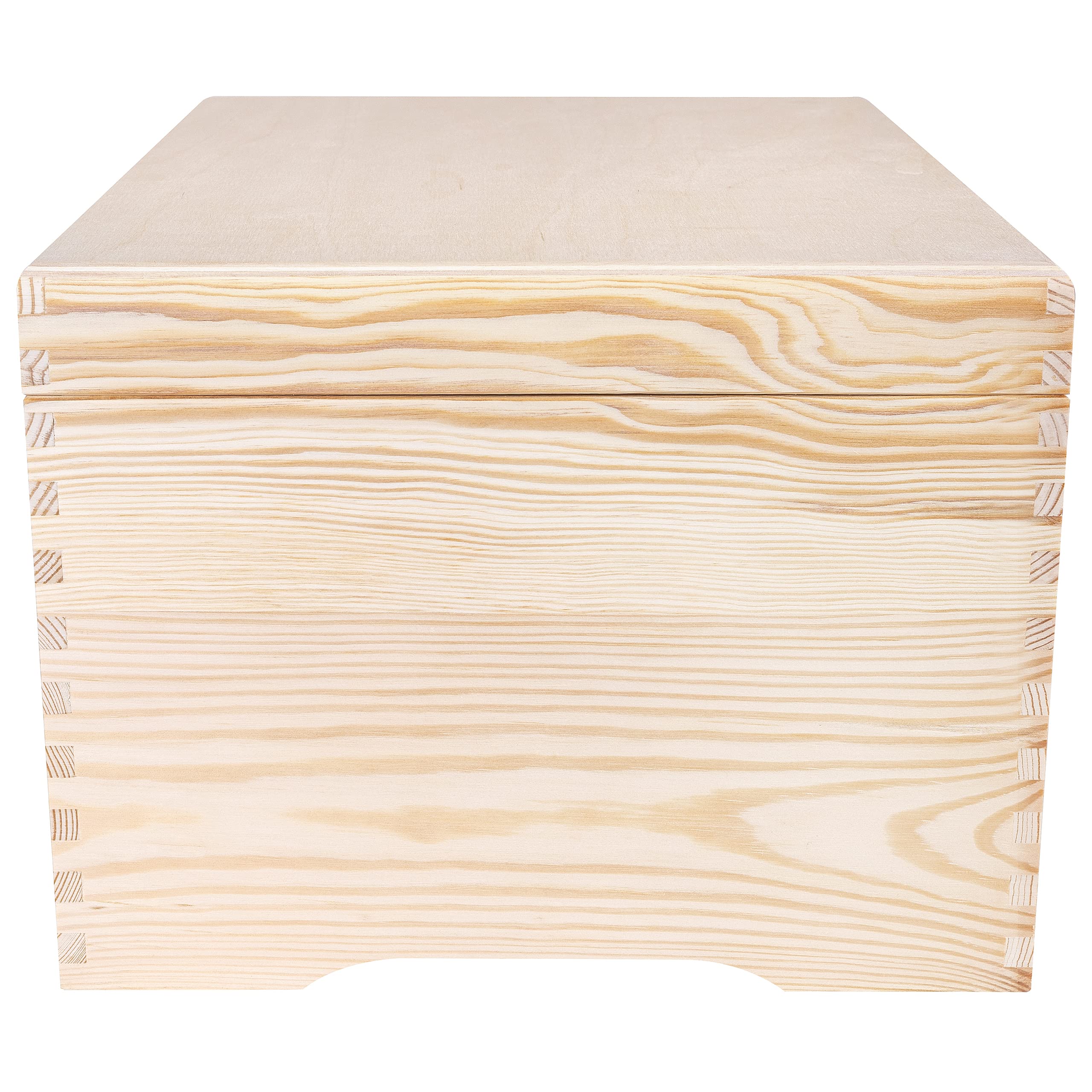 Creative DECO XXL Grande Caja Madera para Decorar con Tapa | 40x30,5x24 cm