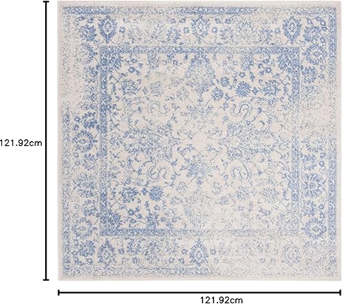 Miniatura 438 de Safavieh colección Adirondack - Alfombra de área, 6 x 9 pies, gris y azul, diseño oriental desgastado, no desprende pelusa, fácil cuidado, ideal