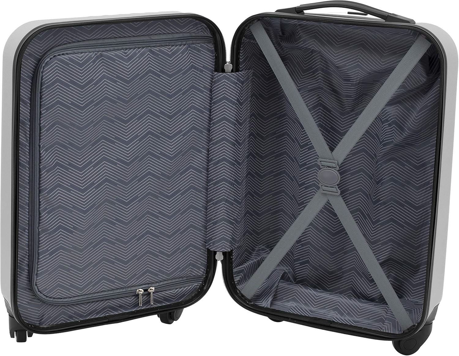  | Travelers Club Cosmo Hardside Spinner Luggage, Silver, Carry-On 20-Inch | Carry-Ons