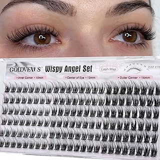 Juego de racimos de pestañas cortas y finas, ...