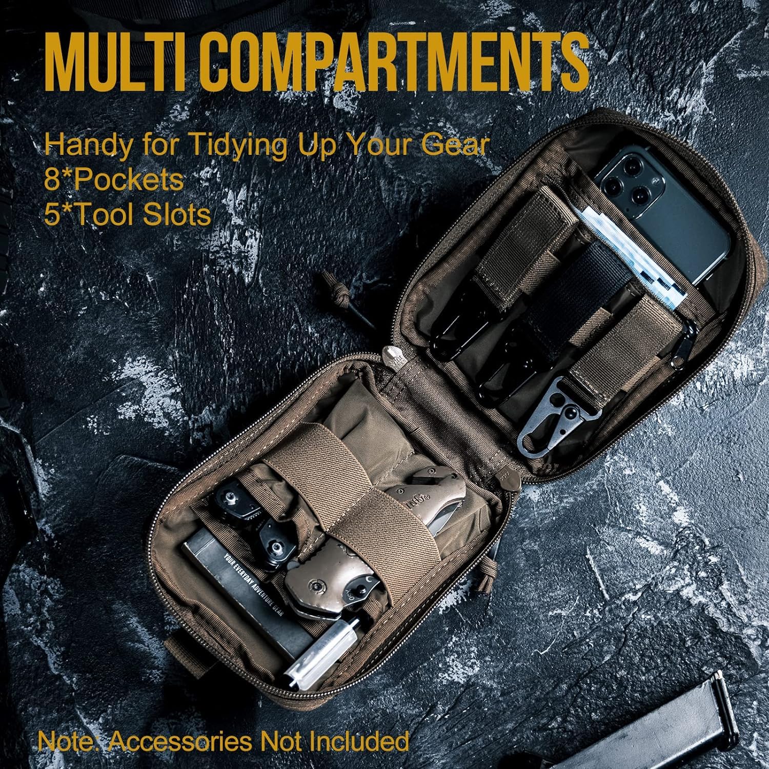 OneTigris Blade Multiuse Tool Holder Pouch MOLLE Organizer with Pockets & Tool Slots