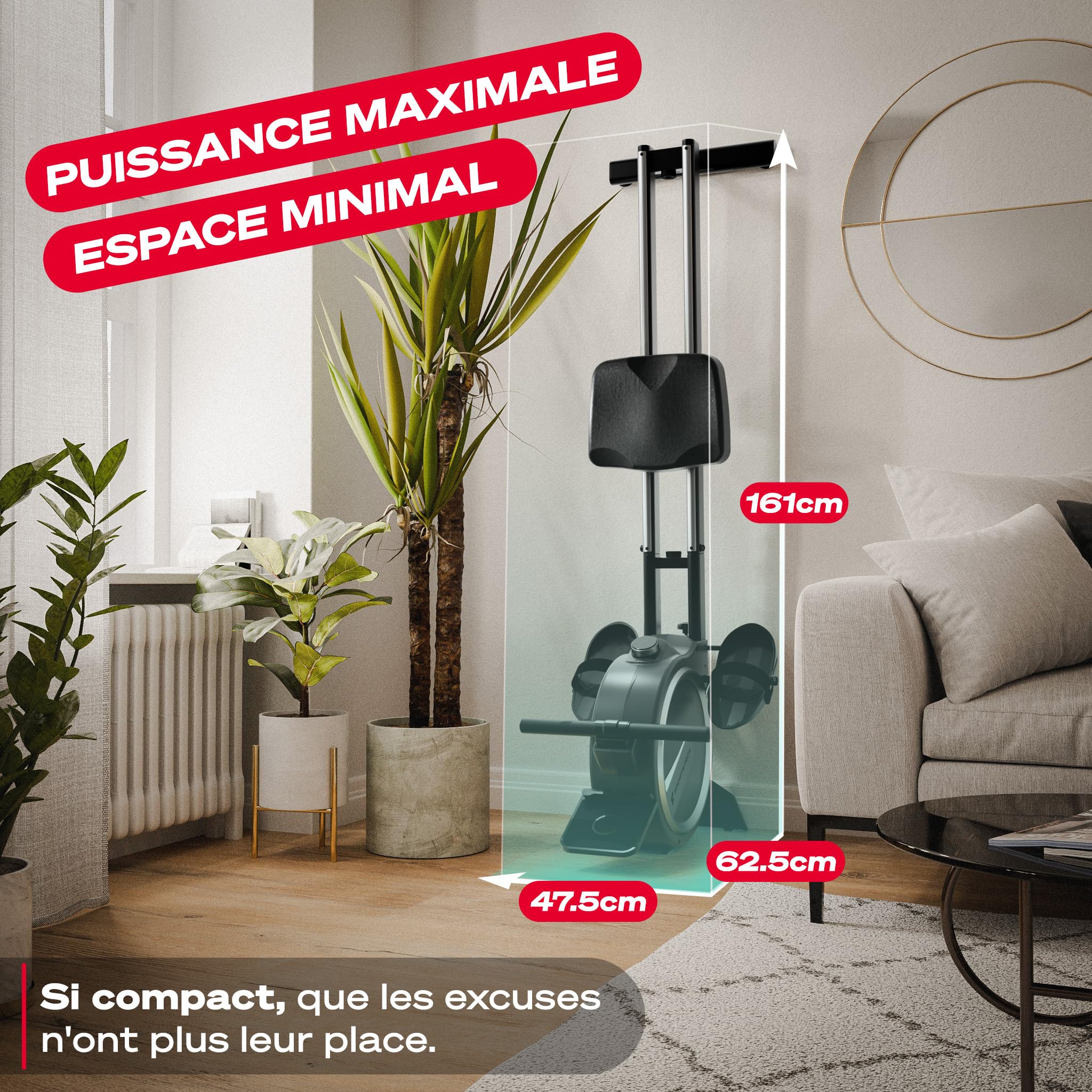 Sportstech PROwer Rameur d’Appartement – 32 Niveaux, Résistance Magnétique, Écran LED, Silencieux, Rail Double, Bluetooth, Support Tablette, Rangement Vertical, Entraînement Complet