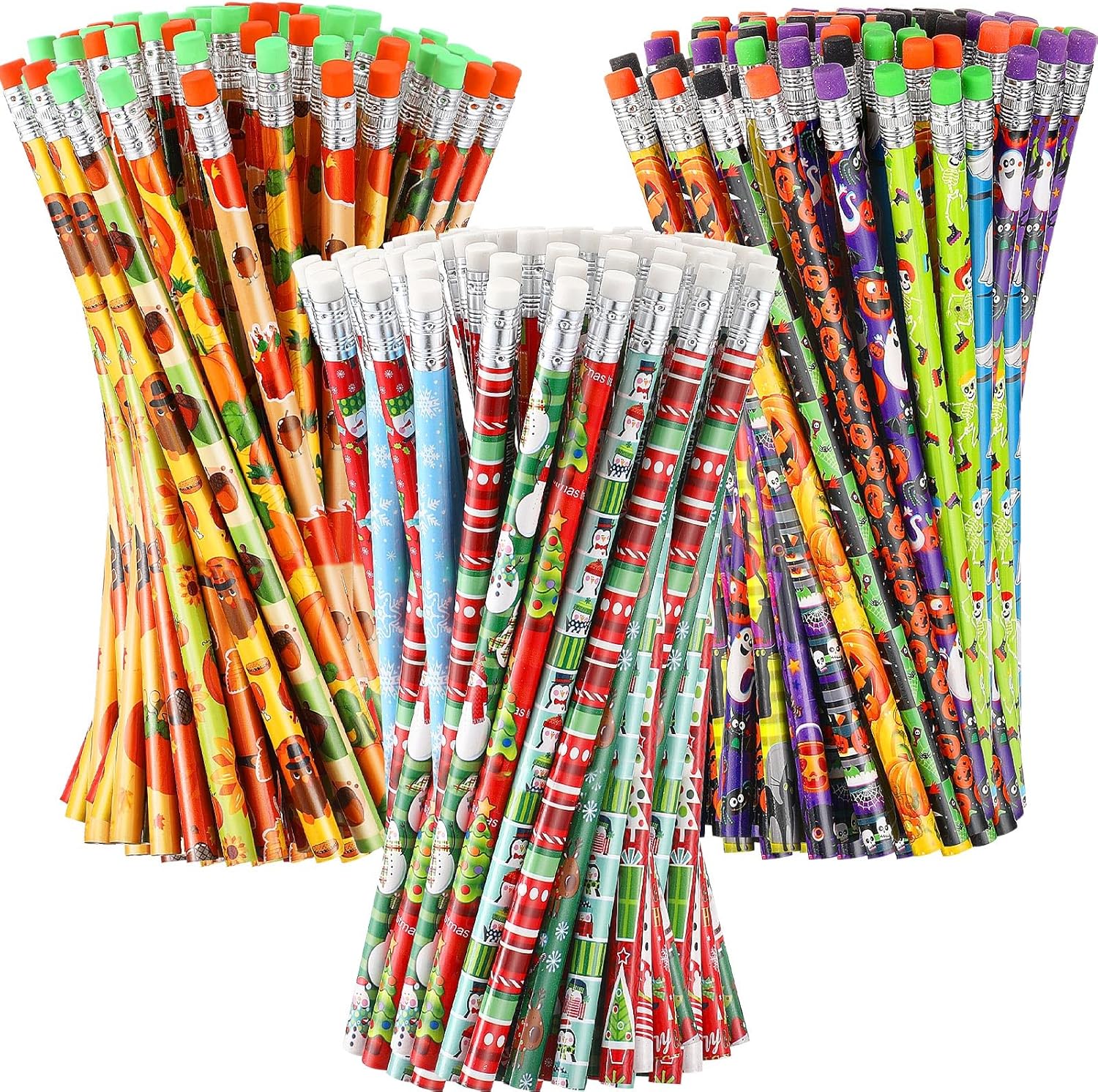 Colarr 360 Pcs Halloween Pencils Bulk Wooden Pencils with