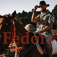 Vista 2 de thuizen Men's Modern Fedora Pinch Crown Rolled Cowboy Hat