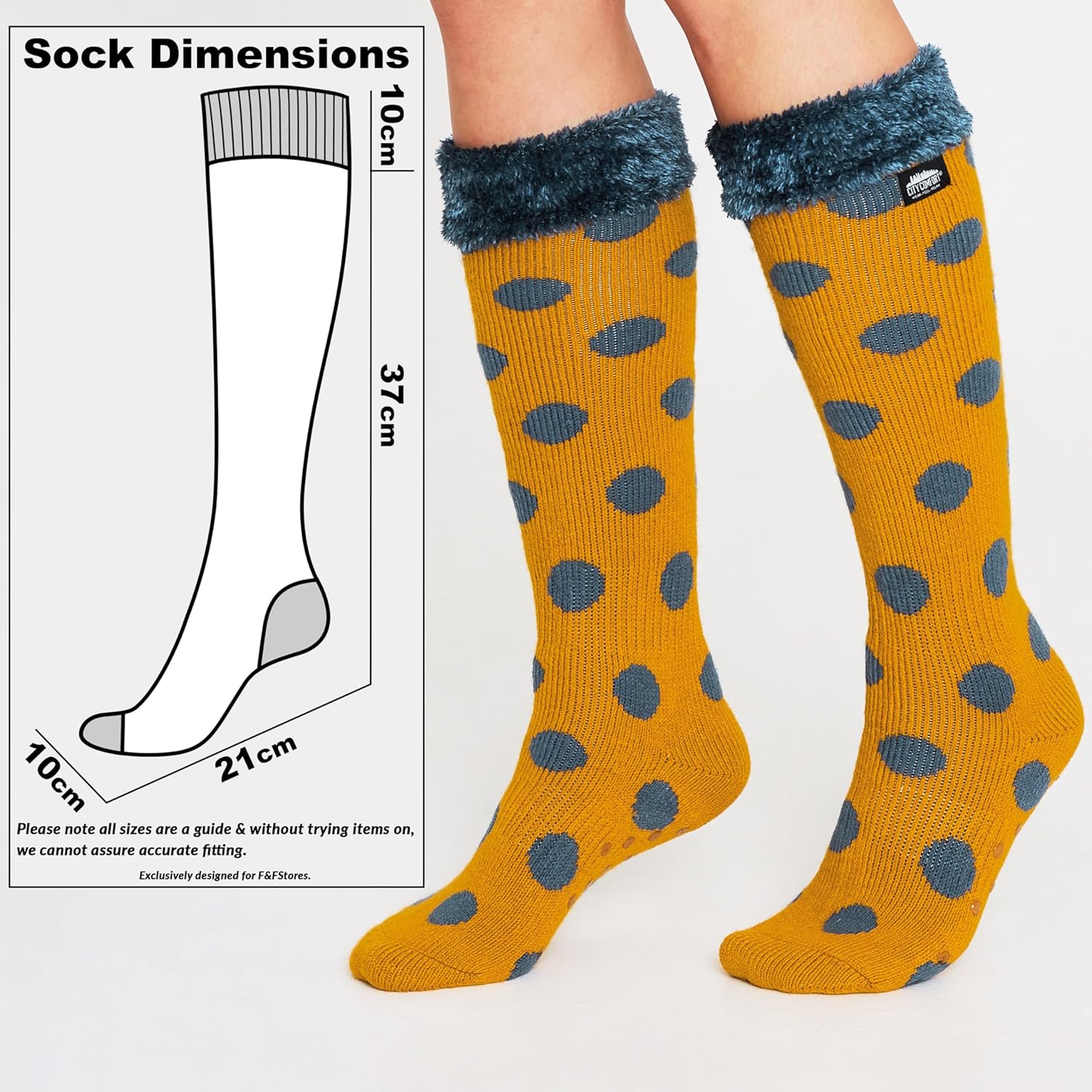 Chaussettes Moelleuses Antidérapantes Pour Femme - Doublure Polaire - Taille Unique - Designs Mignons - Cadeau Idéal