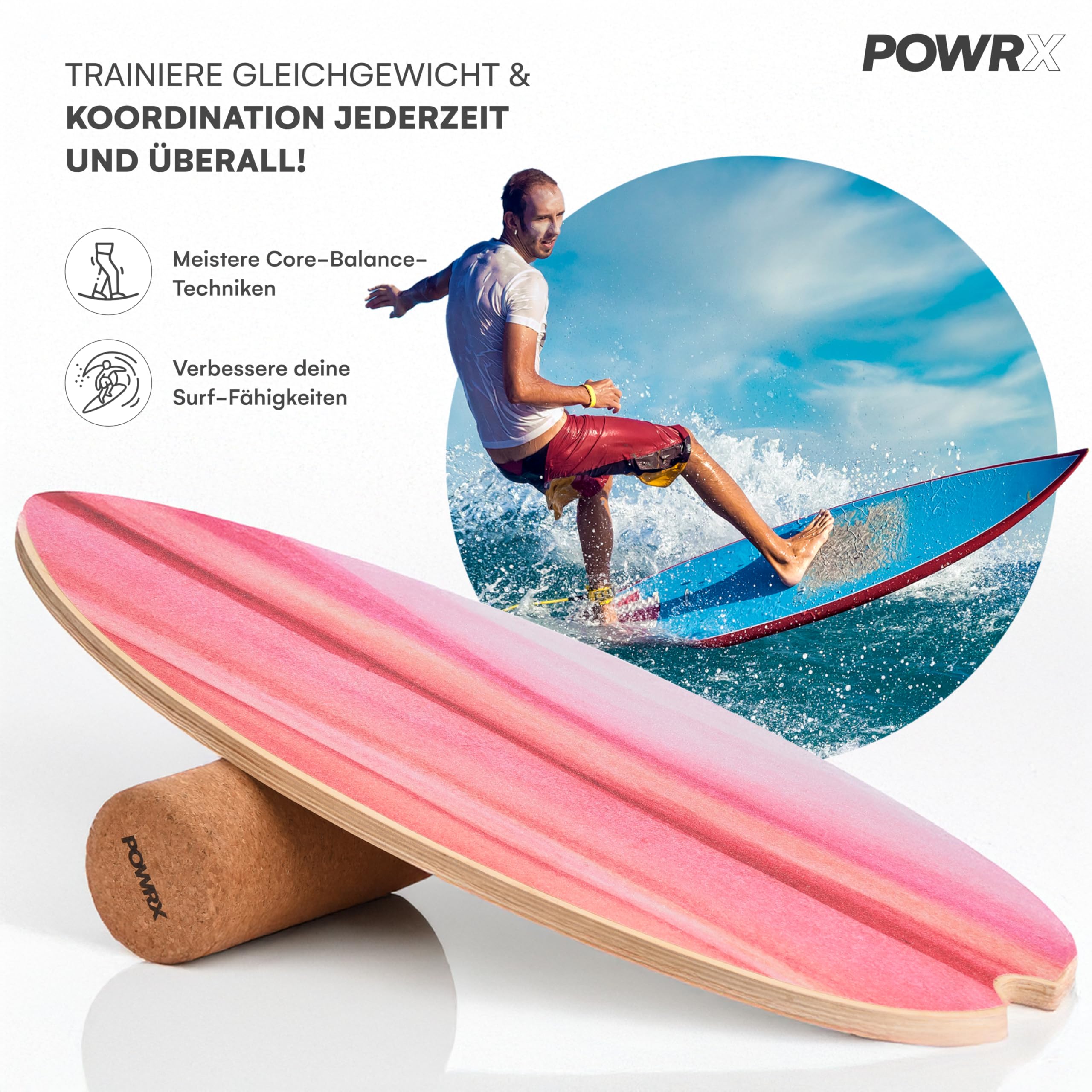 Balance Board in legno ROVERA – Allenamento equilibrio e postura
