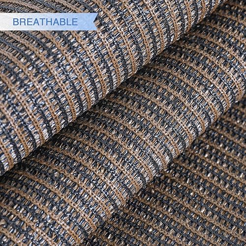 Miniatura 3 de E&K Sunrise - Toldo parasol rectangular de 18 x 22 pies, bloqueo UV, para pérgola, patio, jardín al aire libre (marrón)