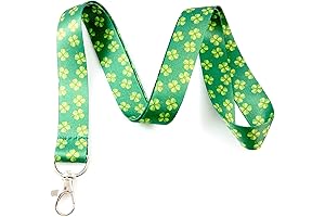 Irish Themed Lanyard Key Chain Id Badge Holder (Shamrocks)
