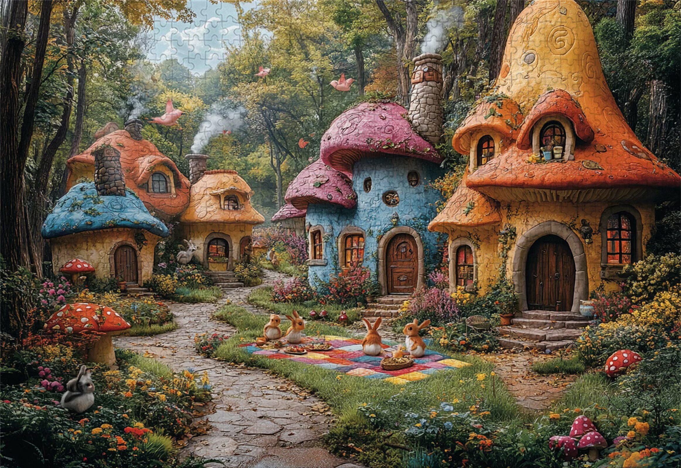 Rêve Puzzle 2000 Pieces Adultes Cabine Puzzles Classiques Panorama Bois Difficile Impossible Geant Jigsaw Jeu éducatif Défi Jouet pour Enfants et Adulte dès 14 Ans Cadeau Homme Femme Boxed P-788