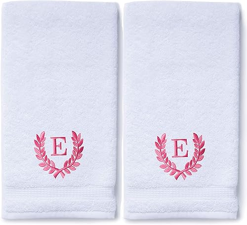 Miniatura 2 de Toallas de mano con monograma para baño o cocina  Regalo personalizado para regalo de bodas  Toalla turca de lujo personalizada con fuente romana