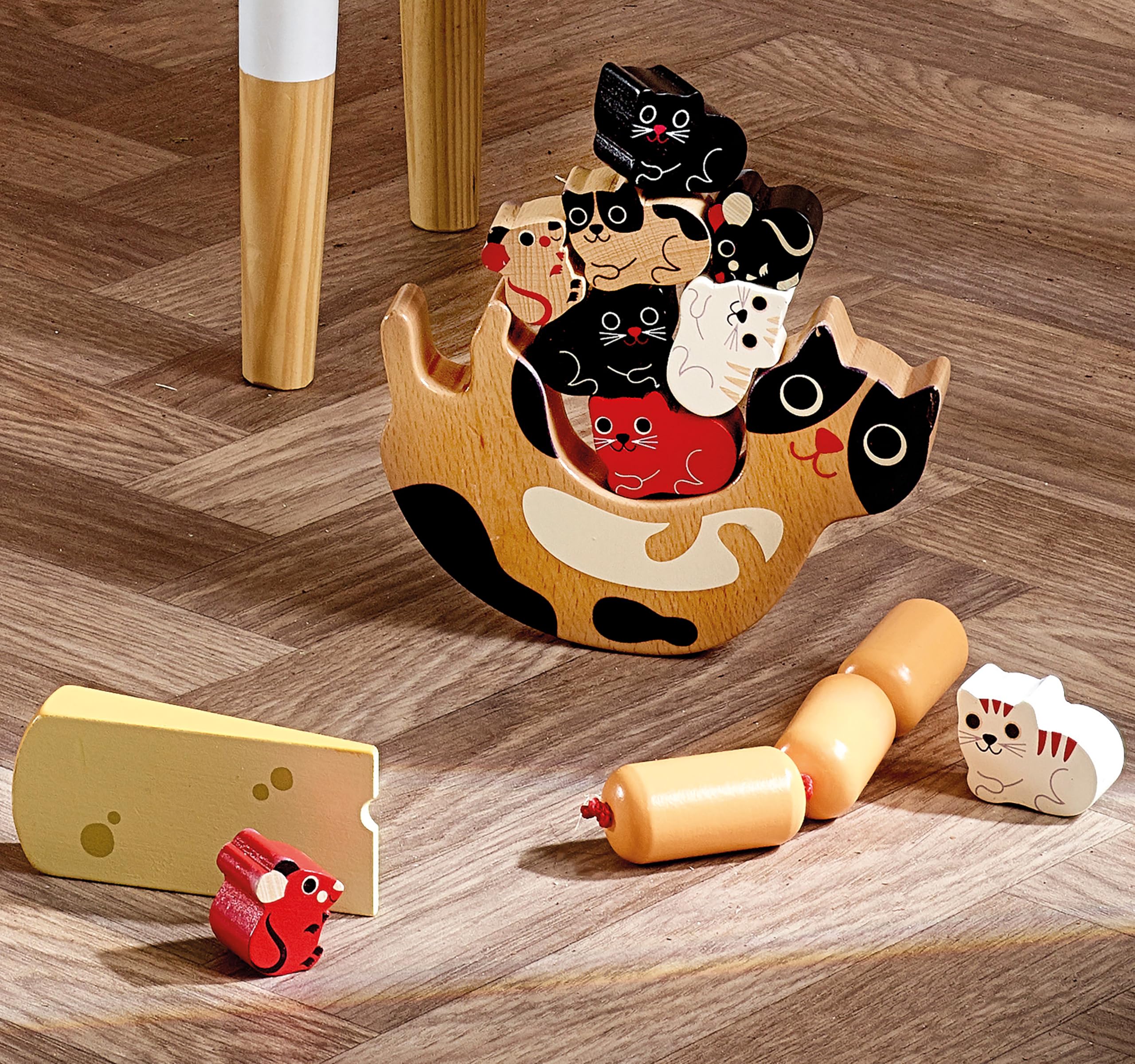 Vilac Gioco di equilibrio Catyminy, 7778, Legno naturale