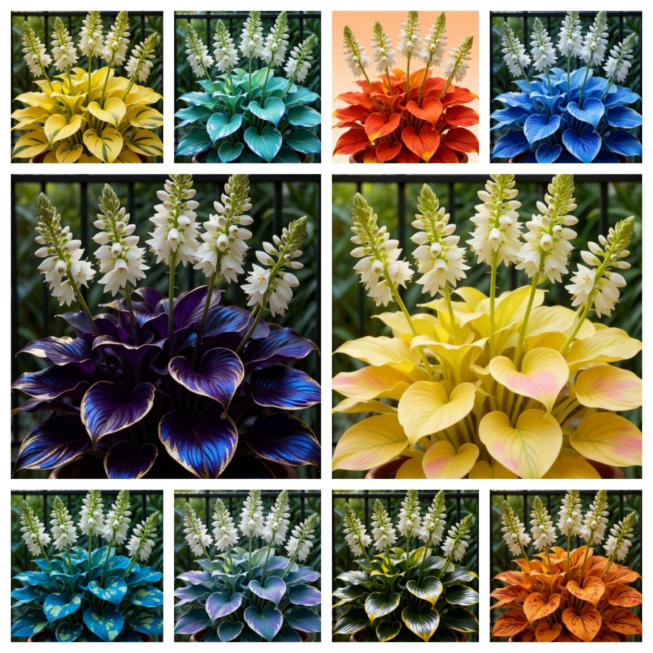 Hardy Hosta Bulbs for Planting – Elegant Shade Perennials Perfect for Modern Landscapes,Hardy Perennial, Excellent Display-4bulbs