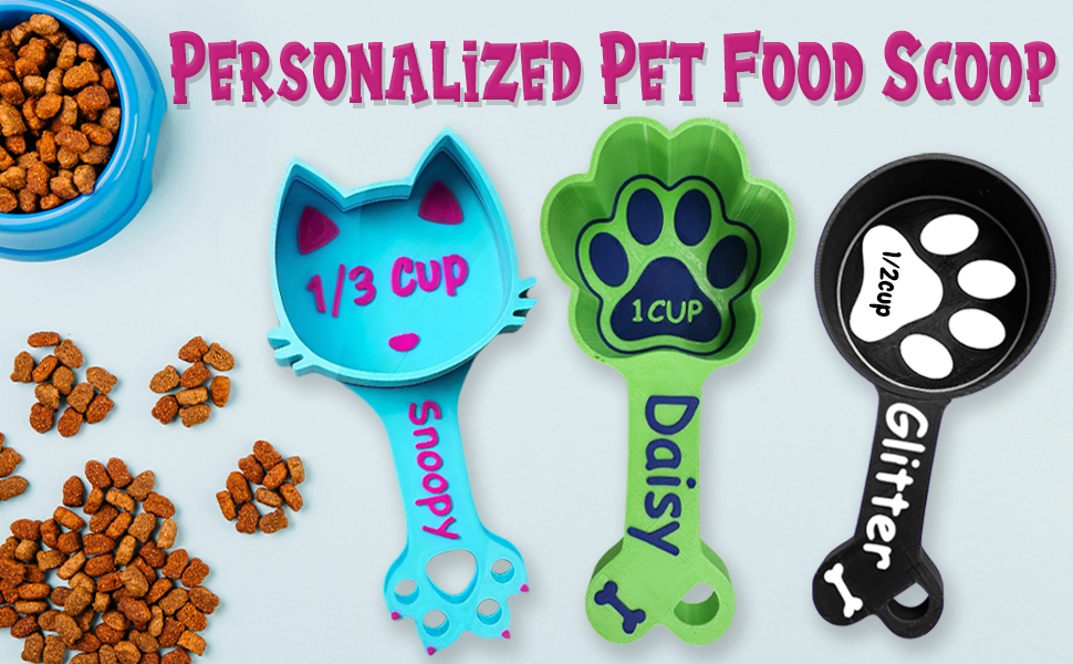 Cuchara personalizada para alimento de perro con nombre miniatura 7