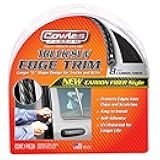 Cowles Custom - Enhanced 8FT Carbon Fiber U-Channel Edge Guard Trim, 8FT Flexible Plastic (PVC) Bumper Protector Accessory, Door Guard for Cars, Trucks, SUV, ATV, Boats