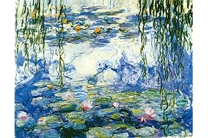 Claude Monet Water Lilies Canvas Prints, Floral Wall Art for Home Decor