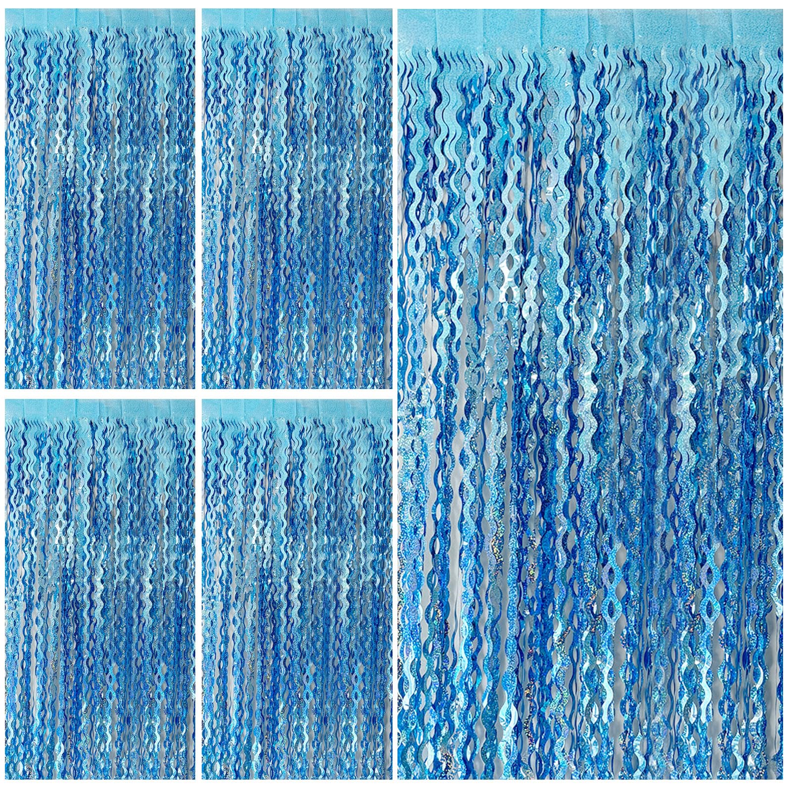 Shimmering Foil Fringe Backdrop - Party Decorations -31