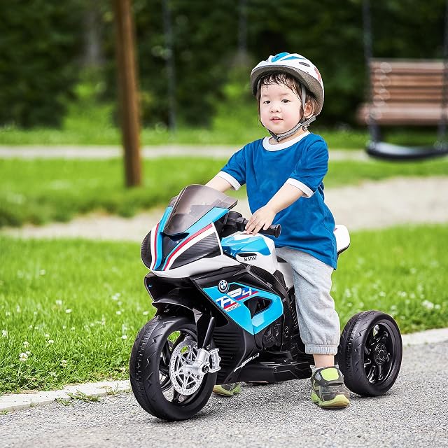 Foto 2 de 8 de HOMCOM Moto Eléctrica BMW HP4 para Niños +18 Meses 6V Música Azul