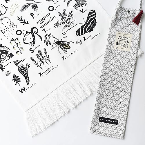 Miniatura 9 de Wee Gallery Tapiz de alfabeto de animales, tela de algodón orgánico, decoración de pared para bebé, niños, guardería, sala de juegos, educativo