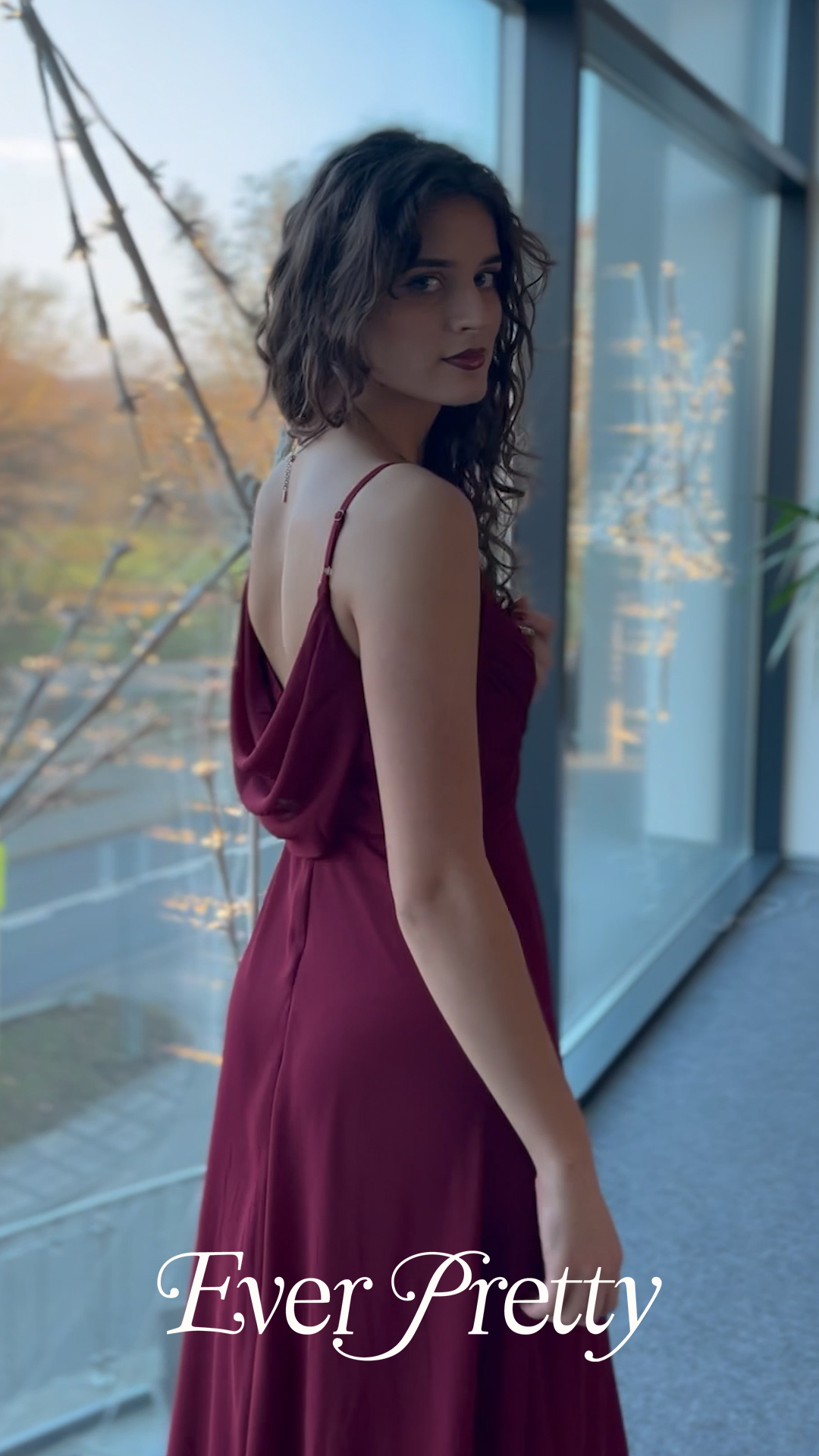 Ever-Pretty Abito Da Sera Lungo Donna – Scollo A V, Senza Maniche, Linea Ad A In Chiffon, Perfetto Per Cerimonie E Feste - 4