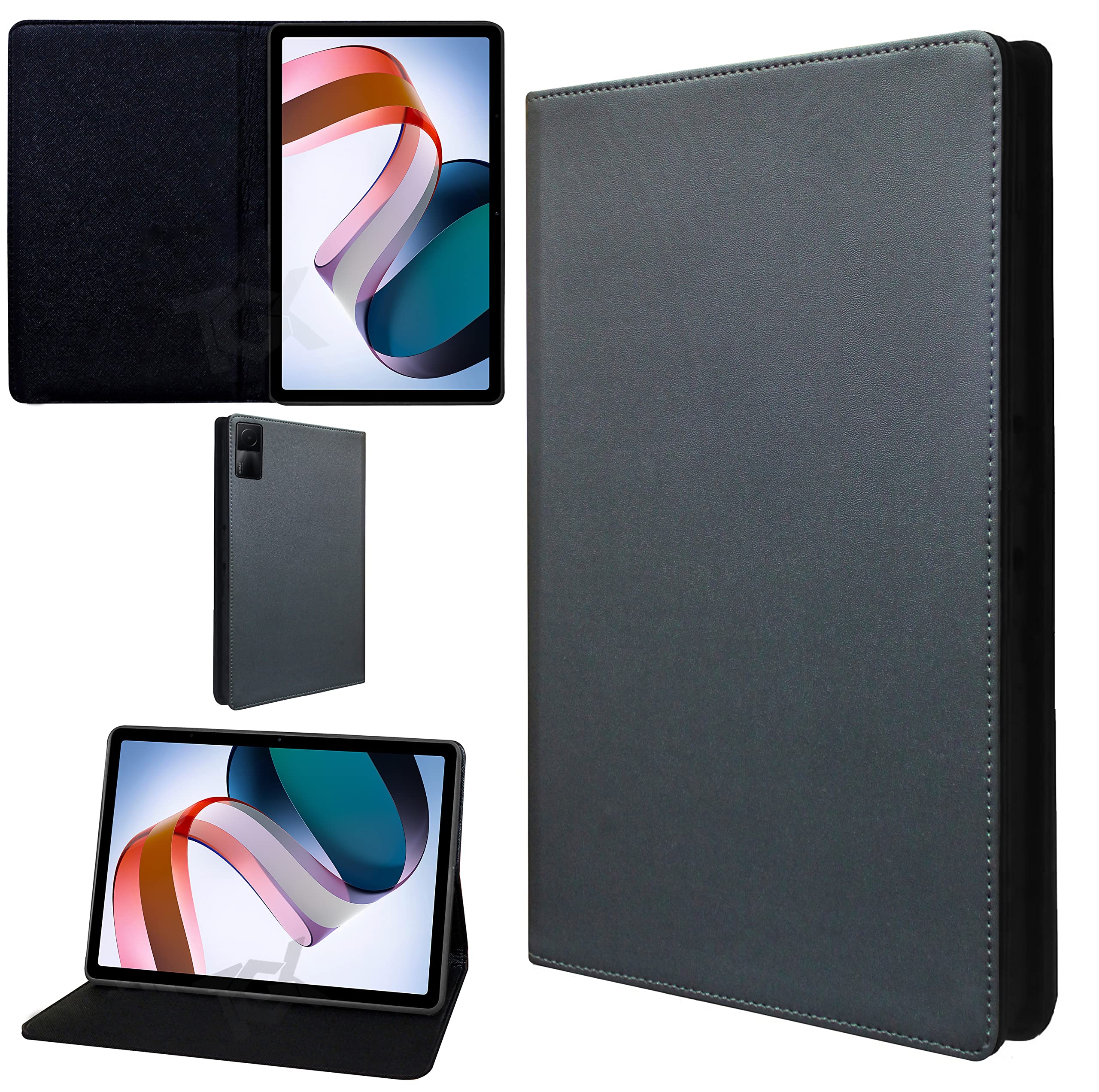 TGK Leather Soft TPU Back Flip Stand Case Cover for Redmi Pad 10.61 inch Tablet with Precise Cutouts (Grey)-image-10