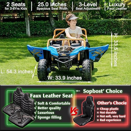 Miniatura 2 de sopbost Juguete de paseo de 24 V y 10 Ah para niños grandes, Arctic CAT con licencia Wildcat XX Black Hills Edition, auto de 2 plazas con control