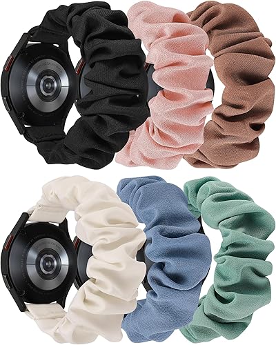Miniatura 2 de TOYOUTHS 20mm Scrunchie Band Compatible with Samsung Galaxy Watch 7654FEActive 2 40mm 44mmWatch 6 Classic 4347mmWatch 5 Pro 45mmWatch 3 41mm