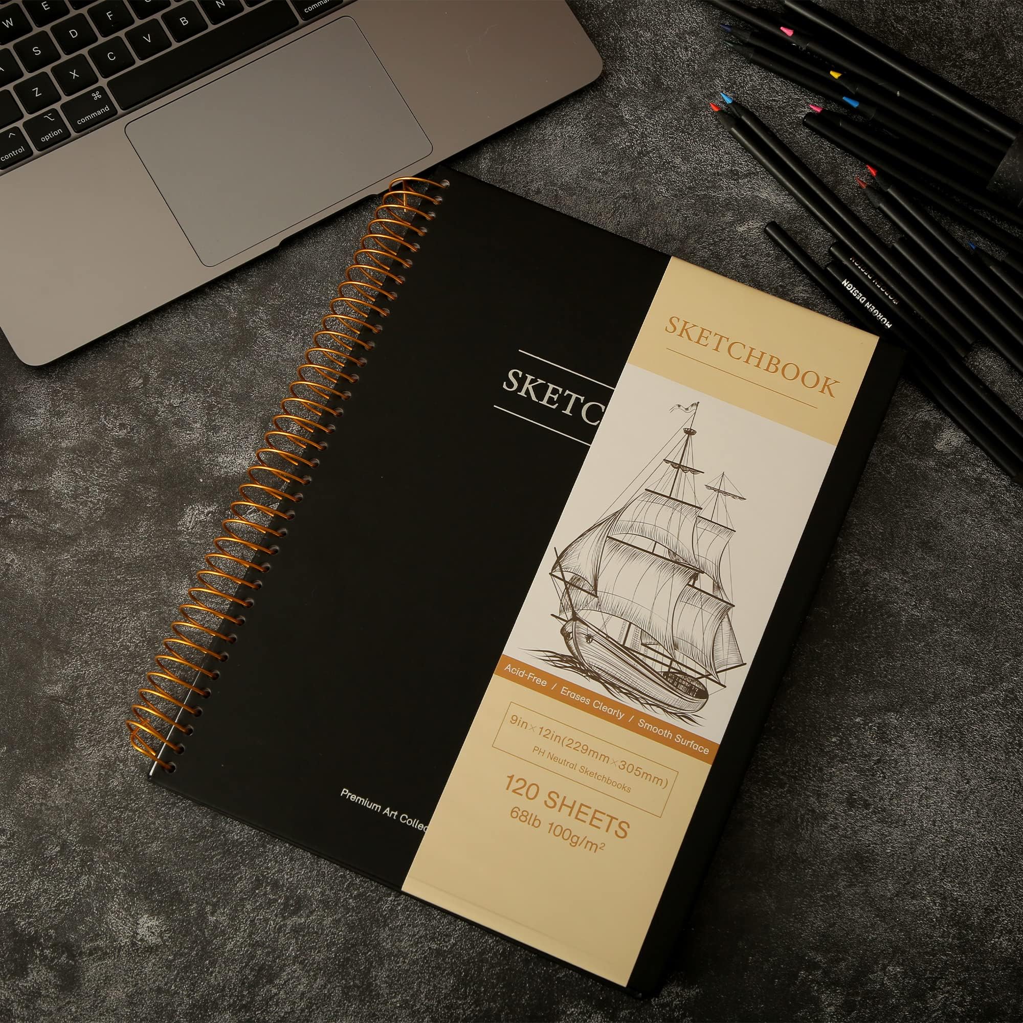 Yoment 9"x12" Hardcover Sketchbook - 120 Pages -8 Yoment 9"x12" Hardcover Sketchbook - 120 Pages -8