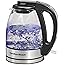 Hamilton Beach Glass Electric Tea Kettle, Water Boiler & Heater, 1 L, Cordless, LED Indicator, Auto-Shutoff & Boil-Dry Protec