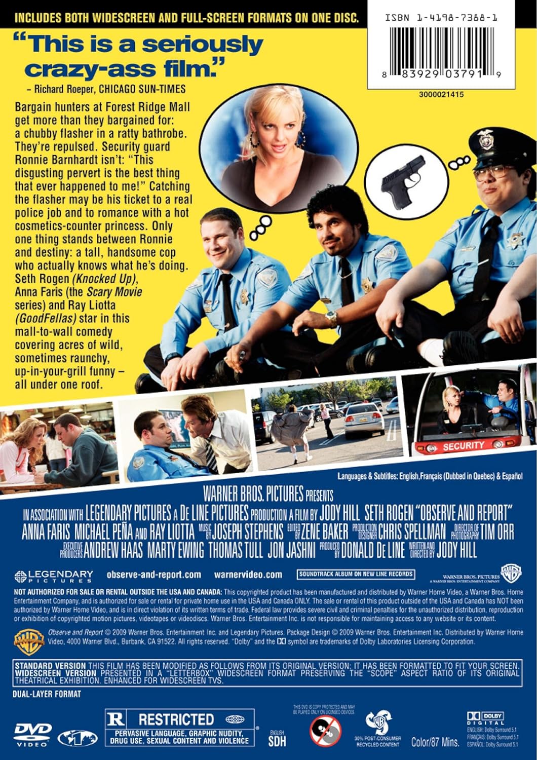 Amazon Com Observe And Report Seth Rogen Anna Faris Michael Pena Ray Liotta Jody Hill Movies Tv