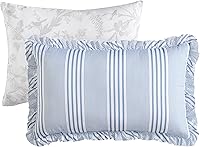 Vista 11 de Laura Ashley - Juego de funda de edredón King, ropa de cama de algodón reversible, incluye funda(s) a juego con funda(s) europea(s) y fundas