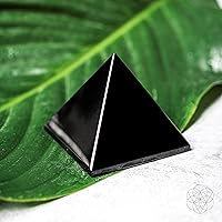 Vista 5 de Conscious Items Pirámide de cristal de obsidiana negra, pirámides de cristal de protección natural para conexión a tierra y protección de energía