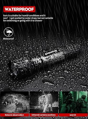 Miniatura 6 de DARKBEAM linterna IR infrarroja de 850 nm LED mini para visión nocturna, linterna táctica recargable portátil, iluminador IR con enfoque ajustable