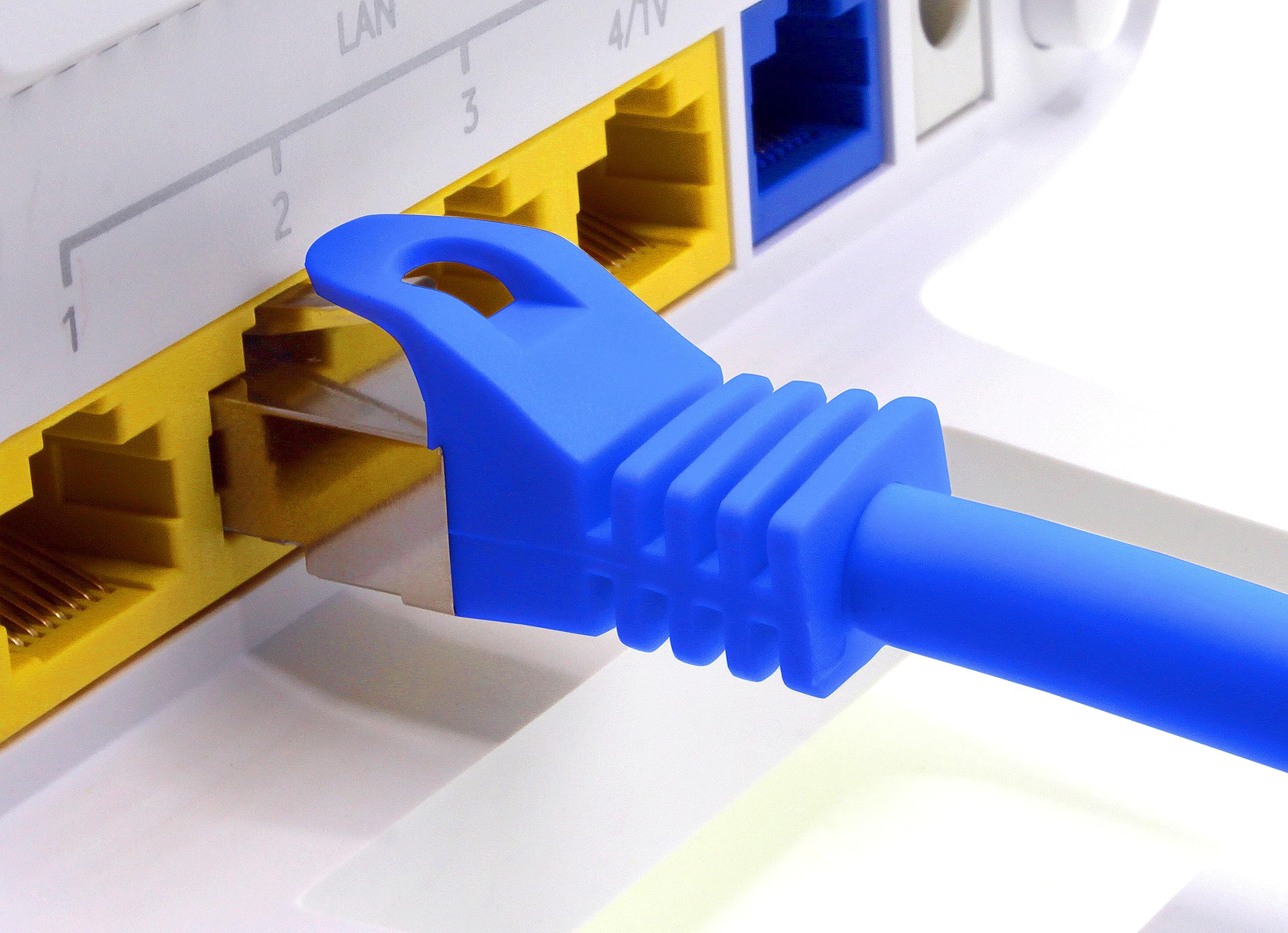 Cable de red Cat.7 (50 m, 1 unidad, cable de red LAN Ethernet, S-FTP, LSZH, PIMF, 10 GB, S, RJ45, conector Cat6a)