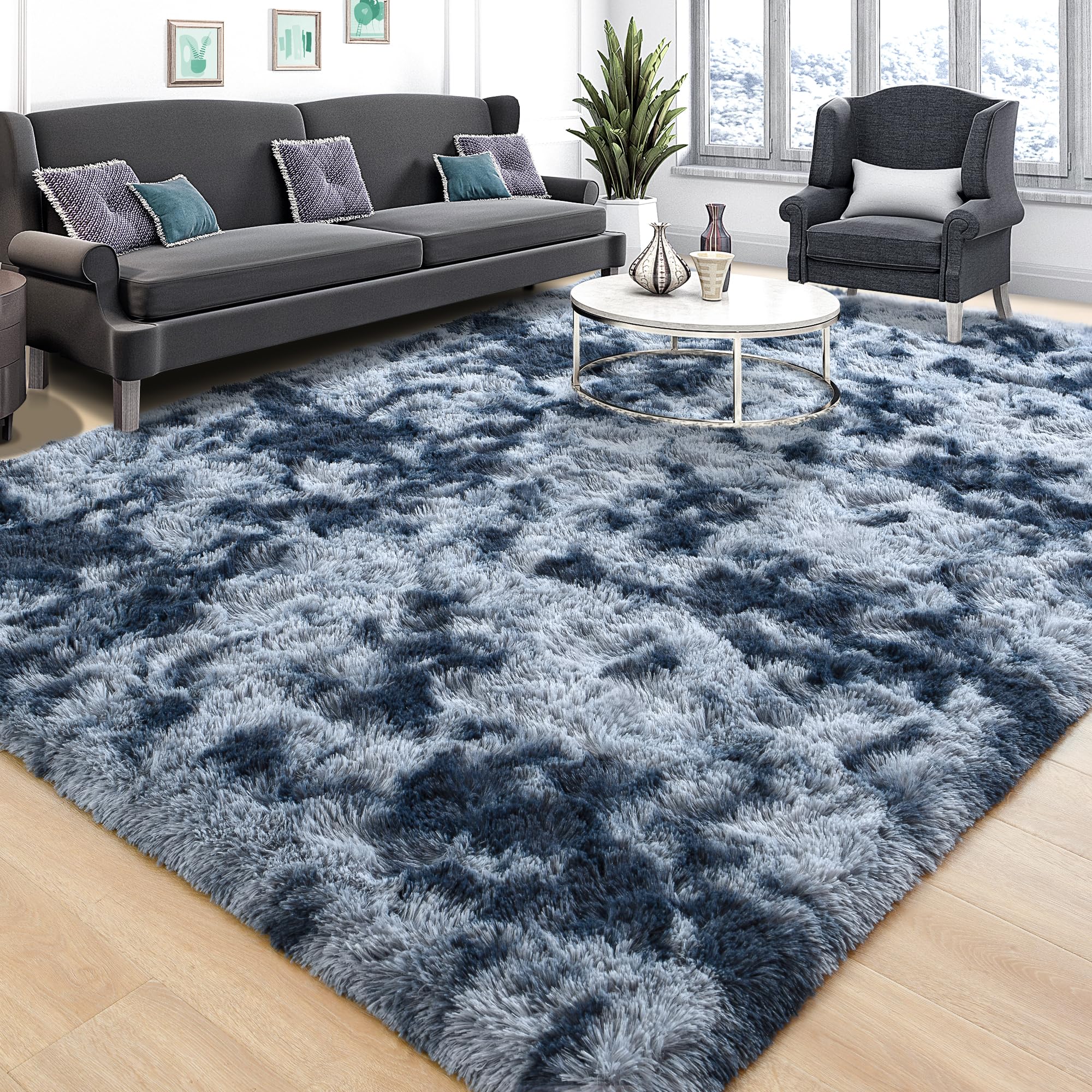 Tepook Soft Fluffy Rugs for Bedroom, 4x6 Area Rug for Living Room, Modern Shaggy Room Rug for Kids Boys Girls, Plush Throw Rugs Indoor Nursery Home